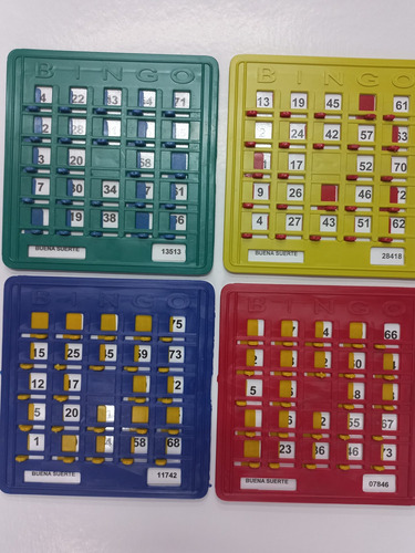 100 Tablas De Bingo Profesional De Colores