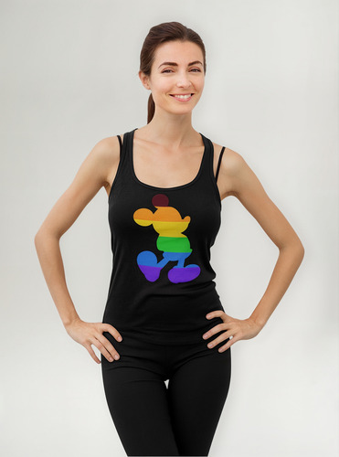 Playera Mickey Silueta Pride Lgbtt Orgullo Colores Arcoiris