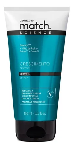 Leave-in Match Science Crescimento 150ml O Boticário