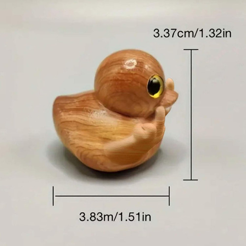 Divertido Pato De Dedo Medio Hecho A Mano De Madera