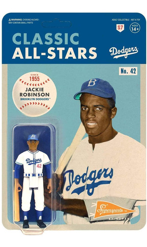 Jackie Robinson (los Angeles Dodgers) Mlb Reaccion Figura Po