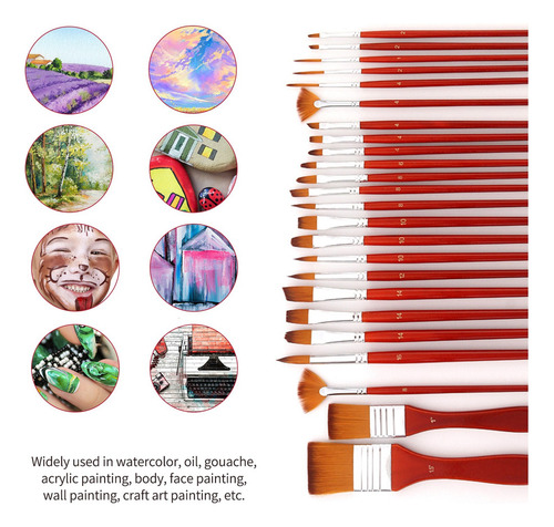 Bolsa De Pincel, Kits Faciais, 24 Peças De Artesanato Corpor
