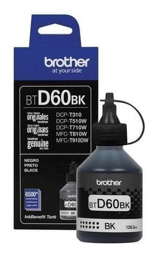 Botella De Tinta Original Brother ® Negro Btd60bk