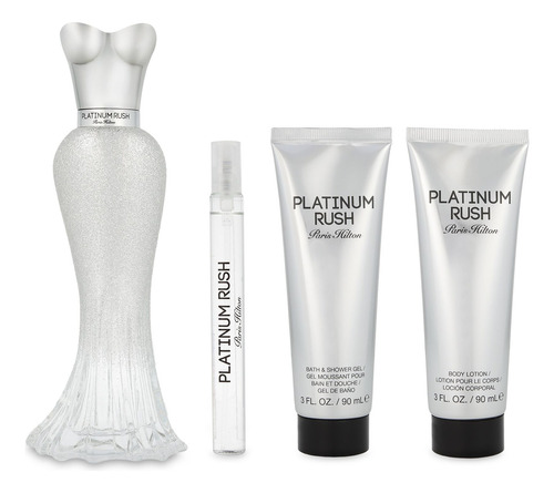 Platinum Rush Paris Hilton Set Edp100ml+body Lotion+gel+edp
