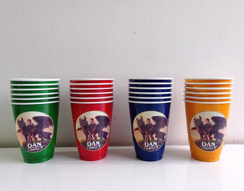 Vasos Como Entrenar A Tu Dragón Cumpleaños Descartables