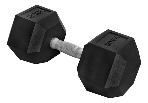 Mancuerna Pesa Hexagonal 50lb/22.68kg Pvc Gym Color Negro