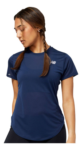 Remera New Balance Accelerate Mujer Running Azul