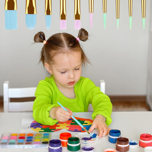 Set De Pintura Artística De 10 Piezas, Pinceles De Acuarela