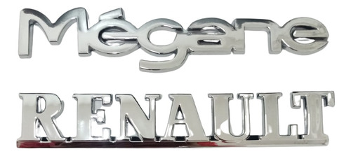 Emblemas Renault Megane Baúl Autoadhesivos Cromados 