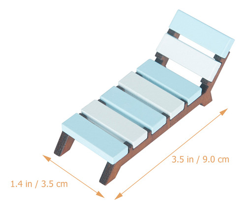 Tumbona Reclinable En Miniatura De Madera, Silla De Playa, D