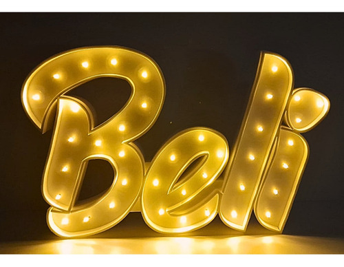 Nombre Con Luces Led X 20 Cm 6 A 9 Letras Tu Nombre Pintado