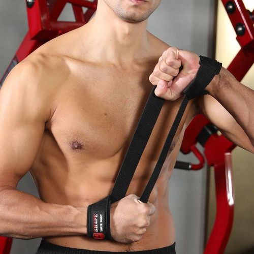 Correas Levantamiento Straps Gym 1 Par, Y 2 Vendas Elasticas