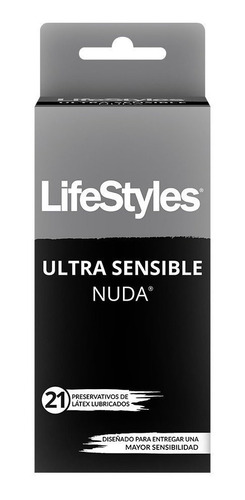 Condón Lifestyles  - Caja De 21 Unidades -  Nuda