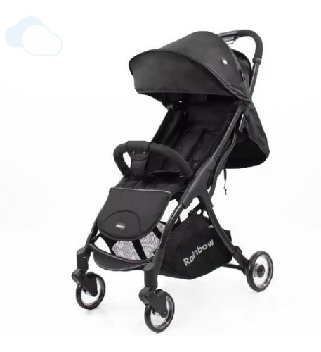 Cochecito Bebé Paseo Compacto Cloe Plegable Negro Rainbow