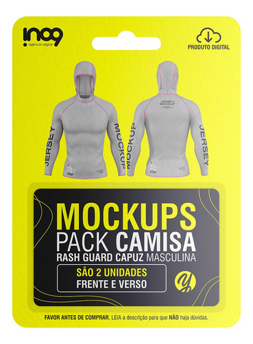 Camisa Rash Guard Capuz Mockups Yellow Images