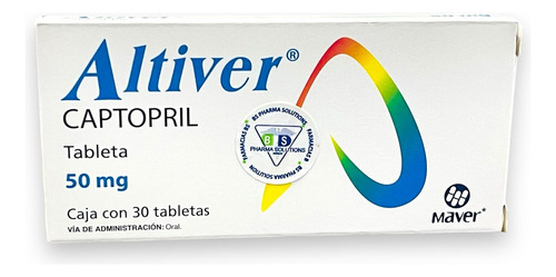 Altiver Captopril 50mg C/30 Tabletas Maver
