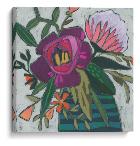 Canvas Lab Cuadro Carnivale Flora I 120x120, June Erica Vess
