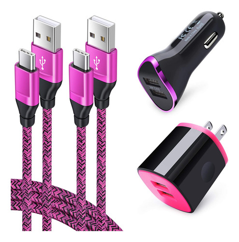 Set De Cargador De Pared Sidpro Tipo C Con 2 Cables Usb C