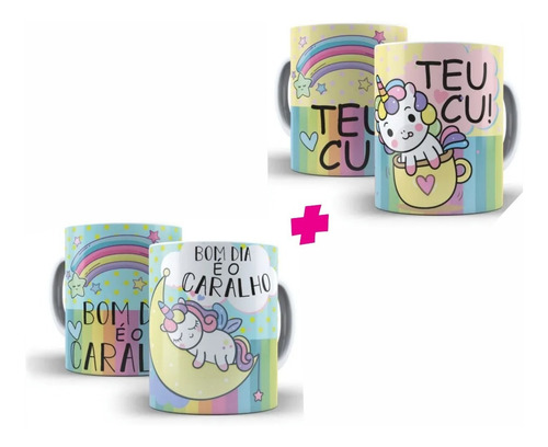 Combo Canecas Meme Unicórnio Teu Cu + Bom Dia É O Caralho | MercadoLivre Combo Canecas Meme Unicórnio Teu Cu + Bom Dia É O Caralho | MercadoLivre