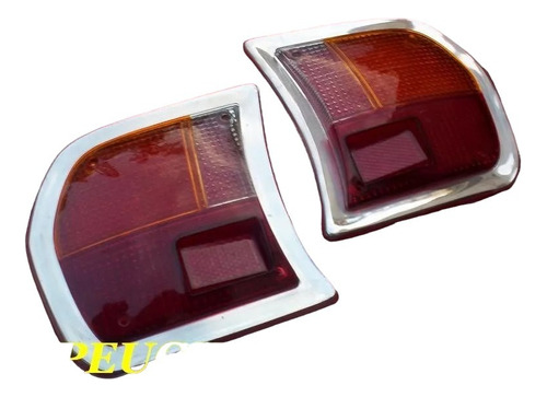 Juego De Lentes Traseros Peugeot 504 Mod 69-83 Borde Cromado