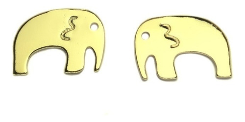 Aros Elefante Lámina Enchapado Oro 18k