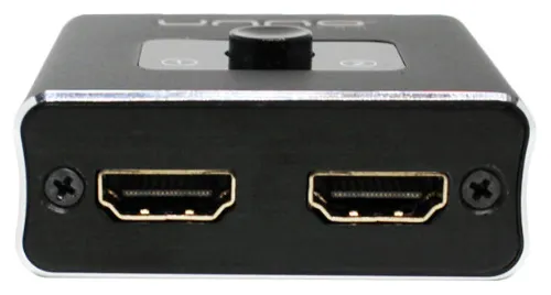comprar Splitter Switch Video Hdmi 4k Unno Hb1201bk 2 Puertos Metal