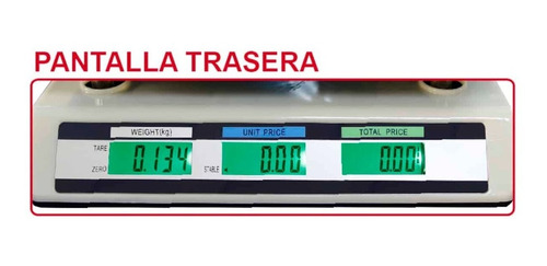 Balanza Digital Recargable Peso Soportado40kg Op-982s Opalux