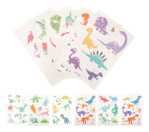 Adhesivo Con Estampado De Dinosaurios Que Brillan En La Oscu