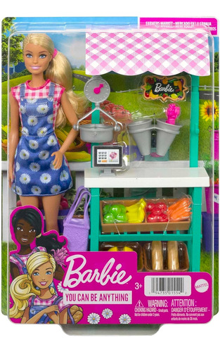 Barbie Careers Playset De Muñecas, Tema Del Mercado De Agric