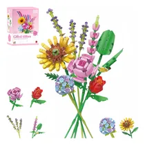 Comprar Kits Flores De Bloques De Construcción Decoración Regalos