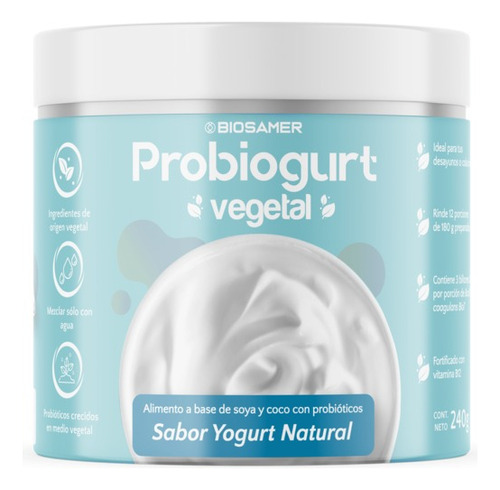 Probiogurt Vegano Para Preparar Yogurth. 240g Agronewen.