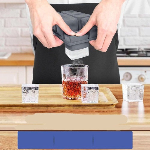 Molde Para Cubitos De Hielo De Silicona De 6 Compartimentos