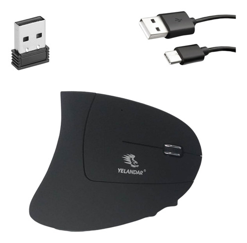 Mouse Vertical Ergonómico Inalámbrico Recargable Usb 3.0 Dpi