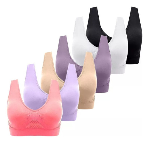 6 Paquete De Brasier Push Up Color Sujetador Sin Varillas