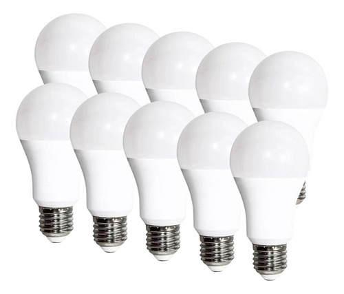 10pzs Foco Led Bombilla Lampara Luz Hogar 10w E27 6500k