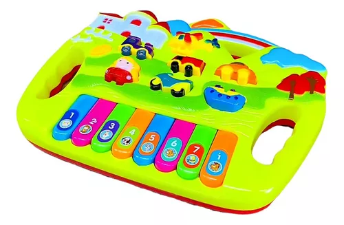 Teclado infantil piano 8 sons instrumentos musical barcelona