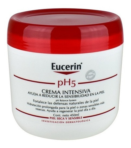 Crema hidratante para cuerpo Eucerin pH5 Crema Intensiva en pote de 450mL/457g