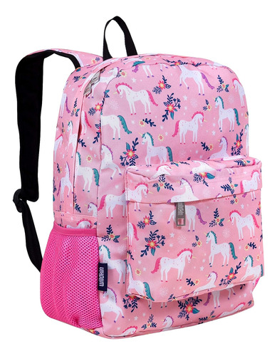 Mochila Escolar Wildkin Con Diseno De Unicornio Rosa