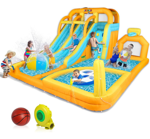 Joymor Parue Inflable Gigante Piscina Proestuche Tobogan