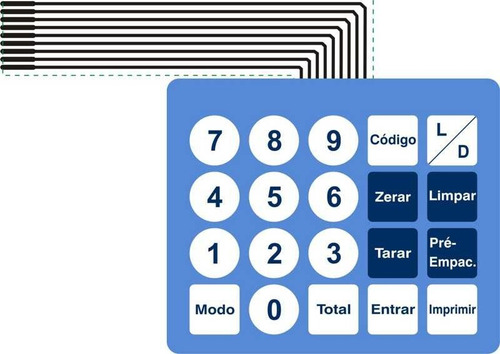 Imagem 3 de 3 de Novo Teclado Membrana Balança Toledo Prix 3 / Prix Iii