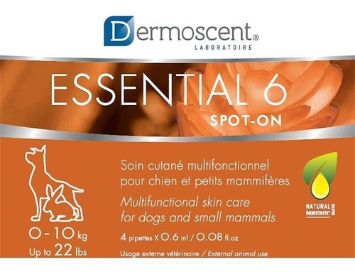 Dermoscent Essential 6 Spot-on 0-10kg 100%aceites Naturales 