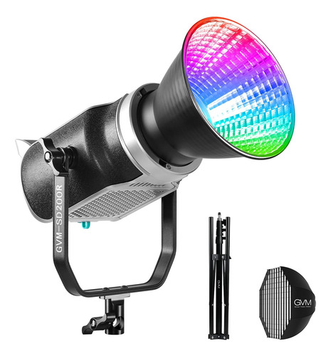 Kit De Luz Rgb Bicolor Led 200 W Para Estudio Con Soporte Dm