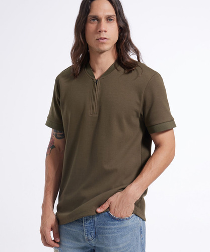 Polo Hombre Seven  Verde Poliéster 45110761-60717