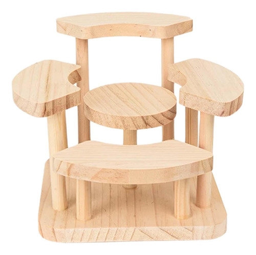 Elegante Expositor De Madera Para Joyas Y Escalera