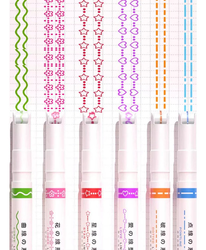 Set De 6 Plumones Para Margen, Rotulador De Margen