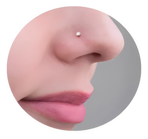 Piercing para nariz con diamantes de imitación, base curva, paquete de 40 unidades
