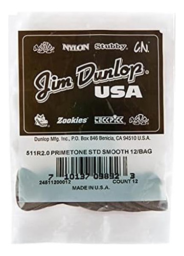 Jim Dunlop Dunlop Primetone Standard 2.0mm Plectra Esculpida