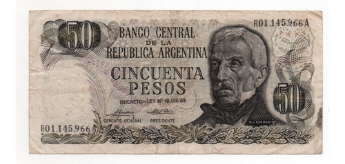 Argentina Billete 50 Pesos Ley Reposicion Bottero 2373