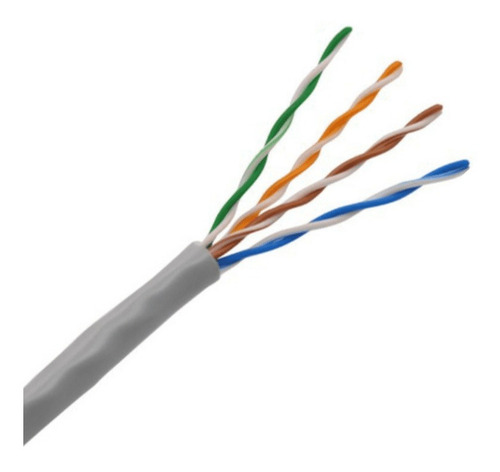 Saxxon Cable Utp Cat5e Bobina 305 Mts 100% Cobre Color Gris