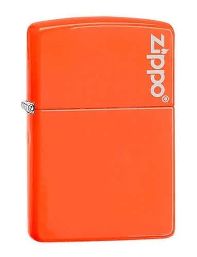 Encendedor Zippo Original Regular Naranja Mate Con Logo